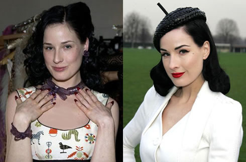 Maquillaje famosas: Dita Von Teese sin maquillaje