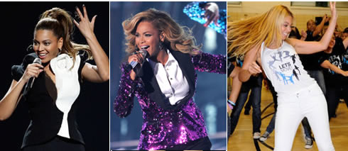 Ejercicios famosas: Beyoncé Knowles: concierto y ejercicio